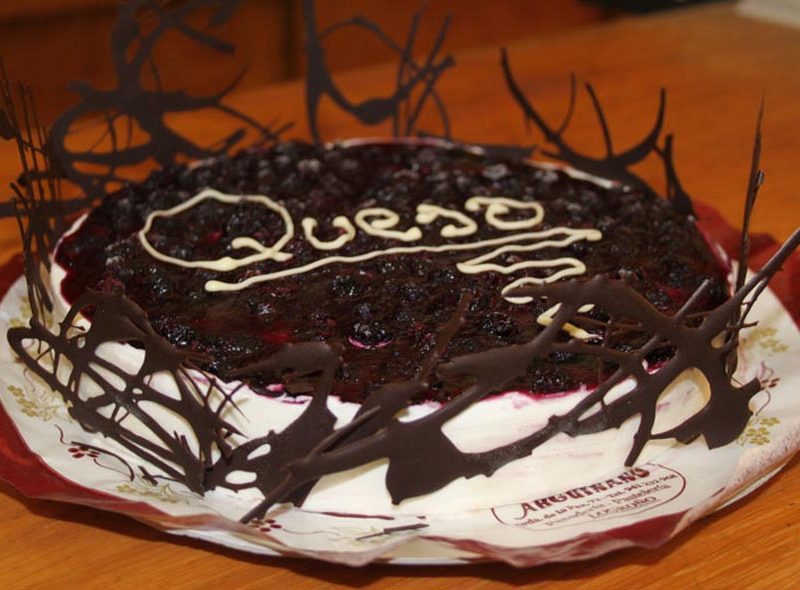 Tarta de Queso y Arándanos